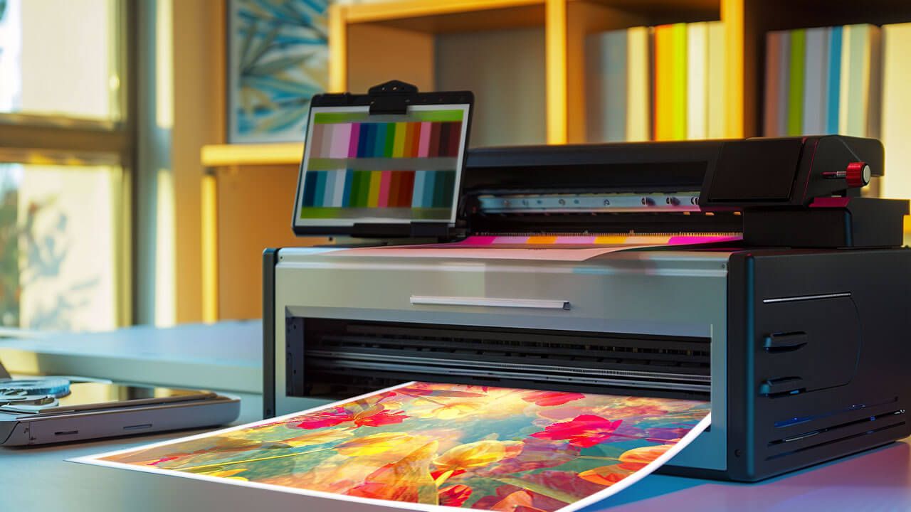 Color swatches and printer
